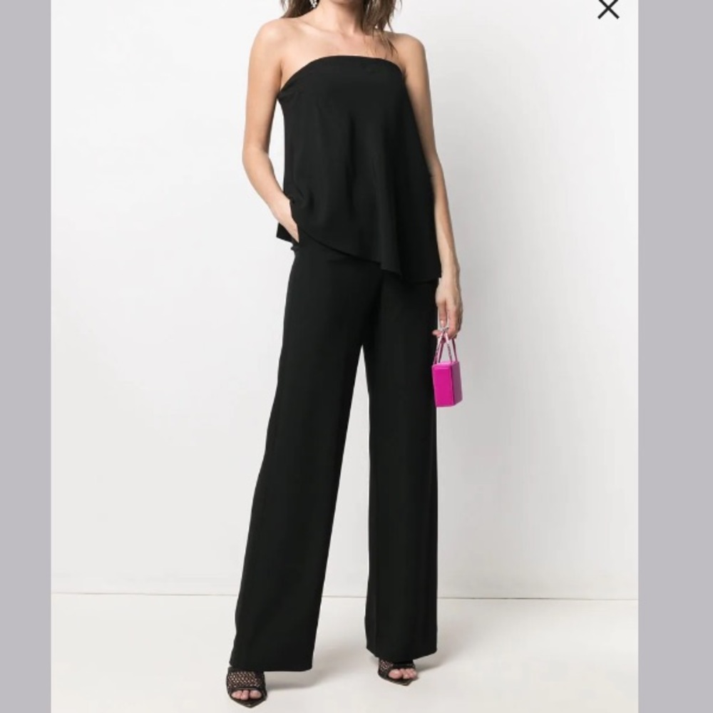 NEW EMPORIO ARMANI STRAPLESS STRAIGHT-LEG JUMPSUIT US:4